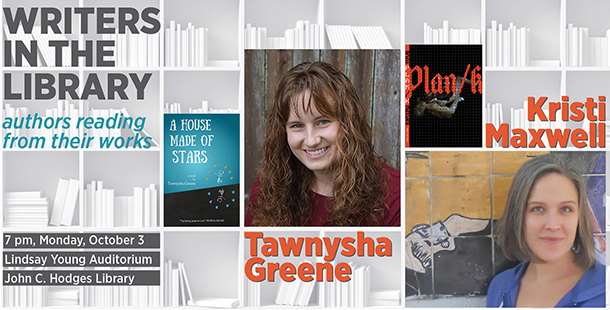Tawnysha Greene and Kristi Maxwell at Writers in the Library on October ...