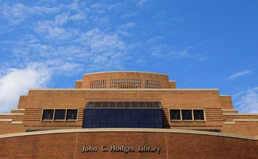 Exterior photo of John C. Hodges Library