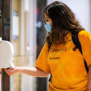 Hand sanitizer available at all libraries