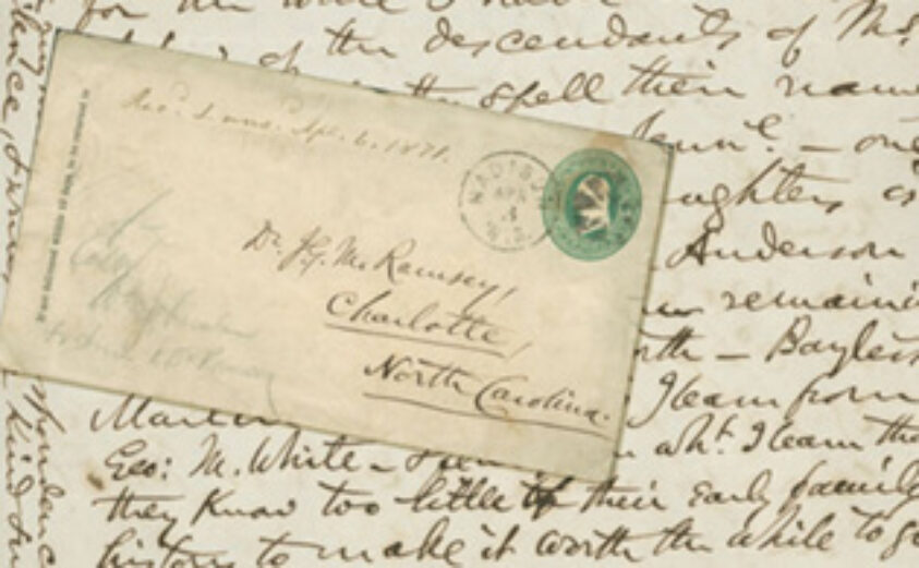 Image of an old envelope and letter