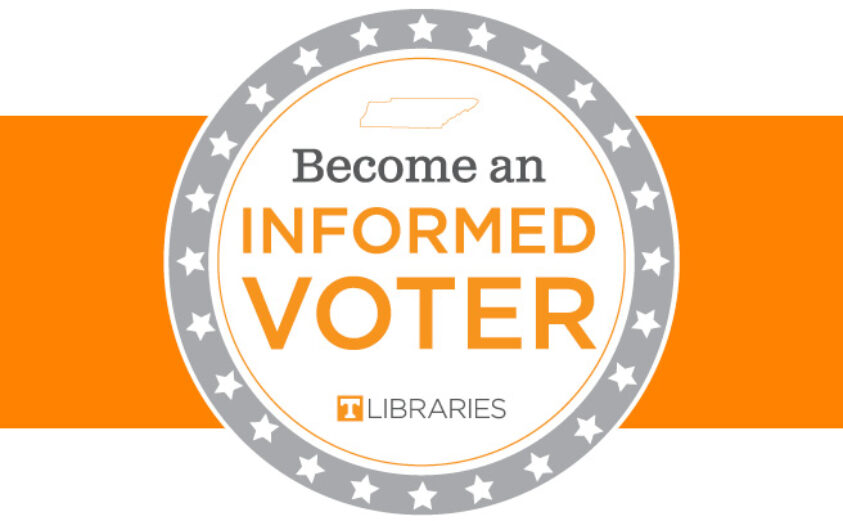 Circle image that asks people to become informed voters