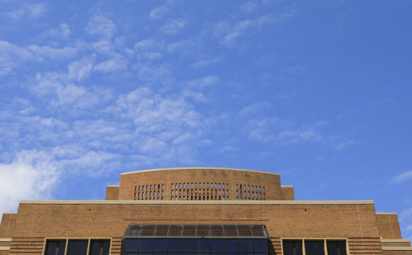 Exterior photo of Hodges Library