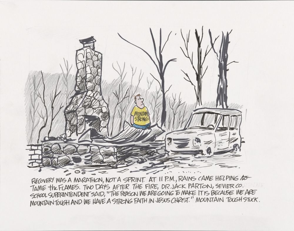 “Mountain Tough.” Drawing by Marshall Ramsey.