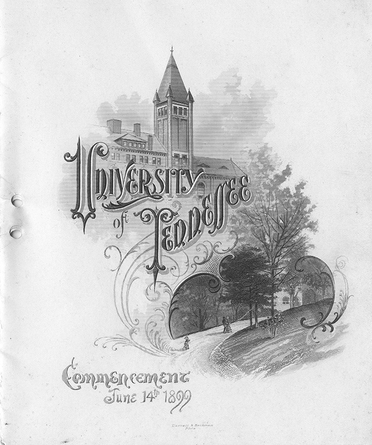 page from Commencement program, University of Tennessee, 1899