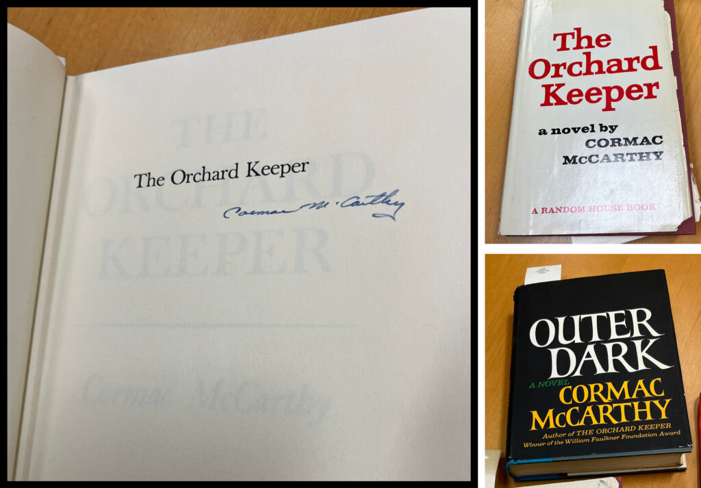 signed copy of The Orchard Keeper by Cormac McCarthy