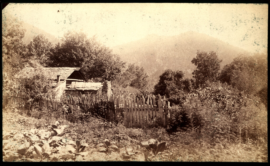 Sam Walker’s cabin, Miller’s Cove, 1886 (William Cox Cochran Photographic Collection, UT Libraries)
