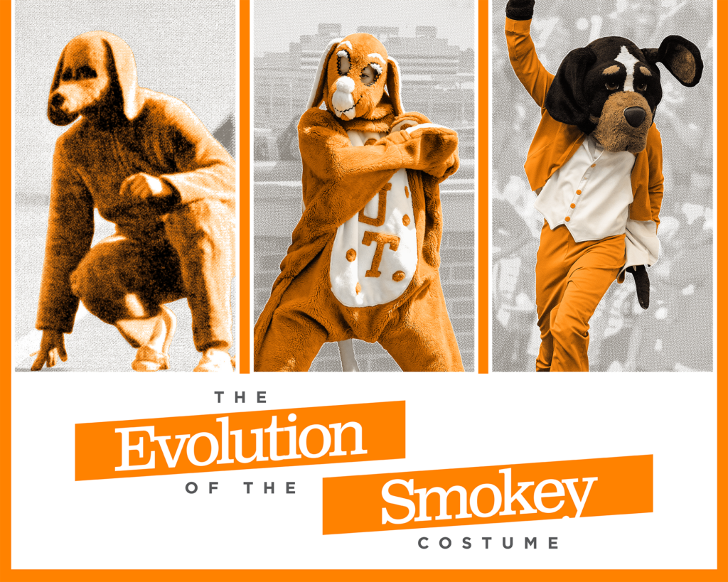 "The Evolution of the Smokey Costume" (images of three successive costumes)