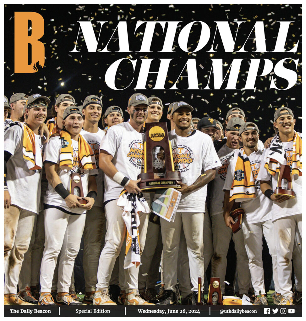 A special edition—June 24, 2024—touts UT’s NCAA Division I Baseball Championship.